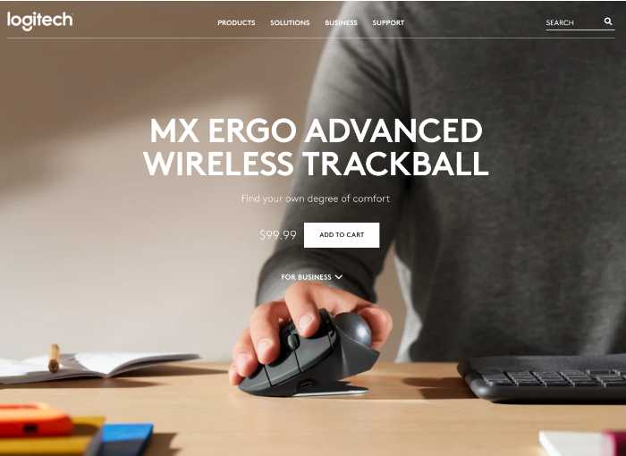 MX ERGO trackball mouse